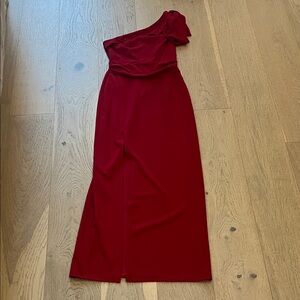 Red formal dress